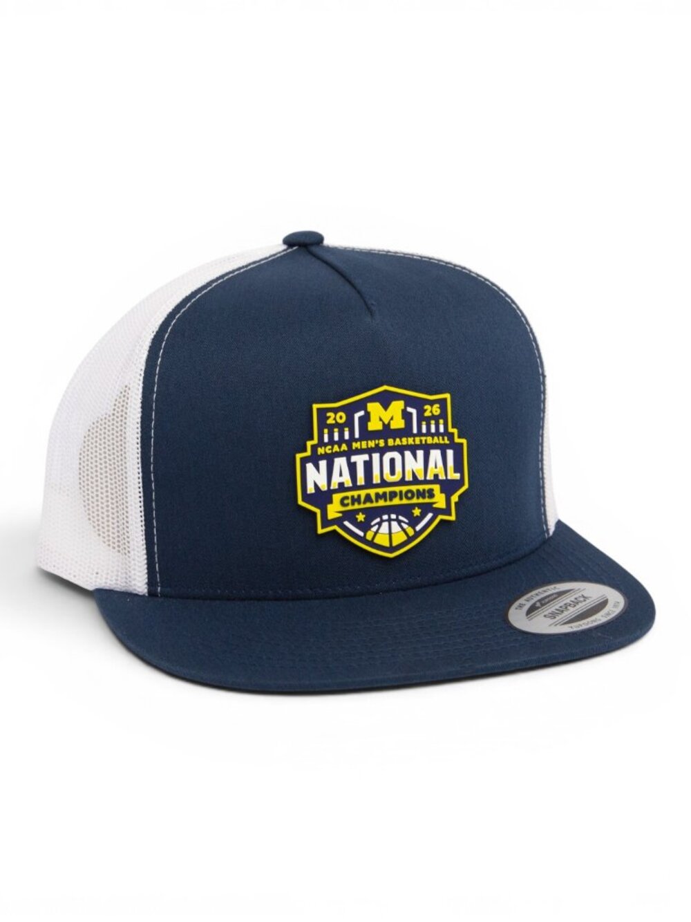 Michigan Wolverines 2026 Basketball National Champions 3D Flat Bill Hat